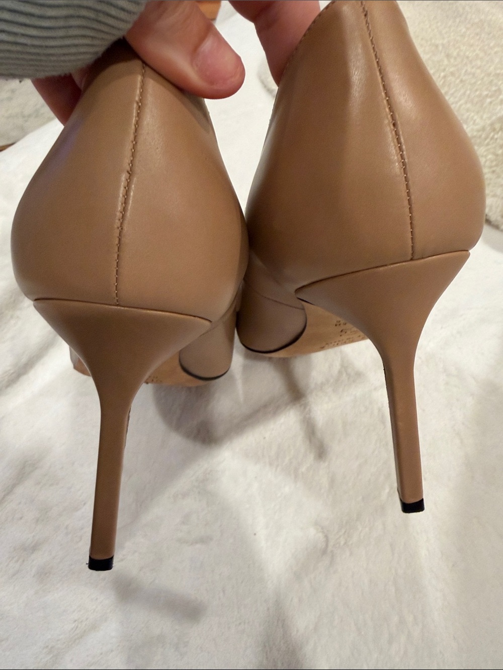 Via Spiga Nude Tan Pointed-Toe Stiletto Pumps - Picture 6 of 7